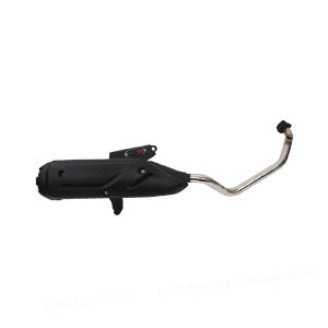 FORCE 155 Stainless Steel Exhaust Pipe/ Black/ Front Part