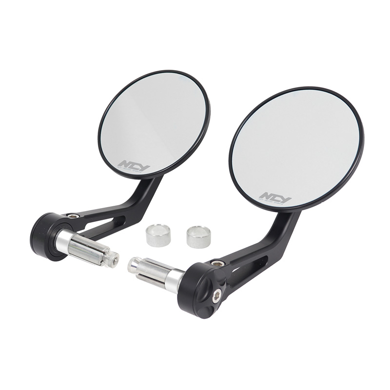 CNC Bar End Plug Mirror N1141/ Misty Black